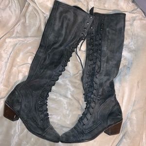 Lace Up Over The Knee Boots